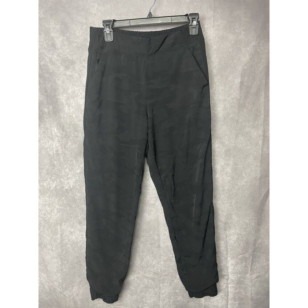 Athleta Women's Size 6 Brooklyn Textured Lined Jogger Pant Black Camo Print